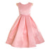 Petite Adele Big Girls Blush Dull Satin Beaded Junior Bridesmaid Dress 8-16 - SophiasStyle.com